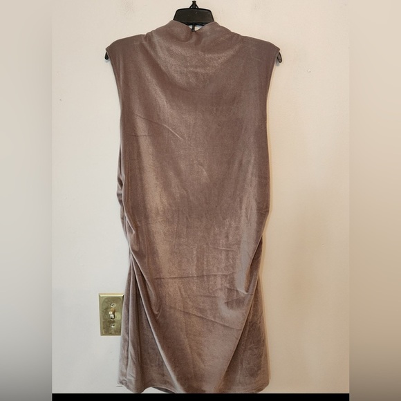 A New Day brown velvet midi sleeveless Dress size large - Picture 2 of 3